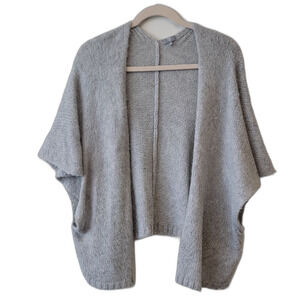 True Craft Knit Poncho Gray Size XS
